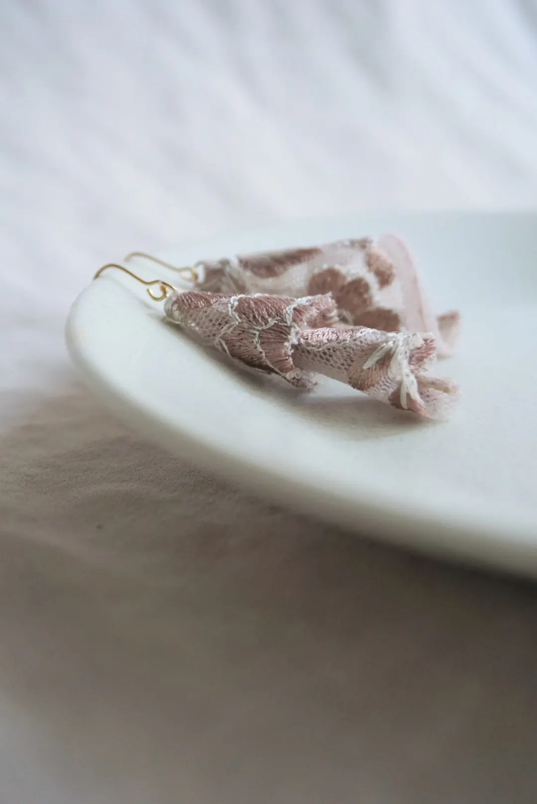 アシメトリー インド刺繍リボン（くすみピンク） — 13枚目